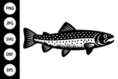 Trout SVG, Trout Silhouette SVG Product Image 1