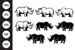Rhino SVG, Rhino Clipart Product Image 1