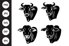 Brahman Bull Head SVG, Brahman Bull Head Clipart Product Image 1