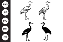 Crane Bird SVG, Crane Bird Clipart Product Image 1