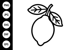 Lemon SVG, Lemon Silhouette SVG, Clipart Product Image 1
