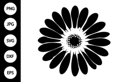 Silhouette Gerbera Flower SVG Product Image 1
