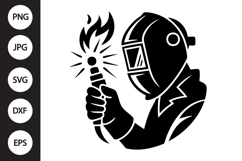 Welding Torch Hand Silhouette SVG Product Image 1