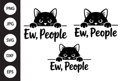 Cat Ew People SVG, Cat Ew People Clipart Product Image 1