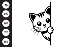 Peeking Cat SVG Product Image 1