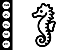 Seahorse Outline SVG, Coloring Page Product Image 1