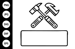 Carpenter Tools Monogram SVG, Carpenter Tools SVG Product Image 1