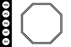 Octagon Double Frame SVG Product Image 1