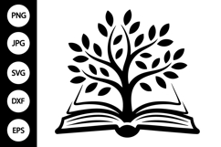 Open Book Tree of Knowledge SVG Product Image 1