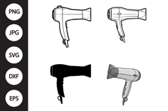 Hair Dryer SVG, Hair Dryer Clipart Product Image 1