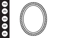 Rope Oval Frame SVG Product Image 1