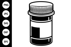 Pill Bottle SVG Product Image 1