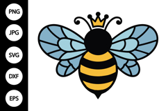 Bee with Crown SVG Product Image 1