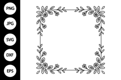 Floral Frame SVG Product Image 1