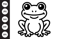 Frog Outline SVG, Coloring Page Product Image 1