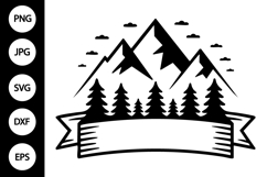 Mountain Name Frame SVG Product Image 1