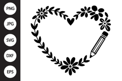 Teacher Heart SVG Product Image 1