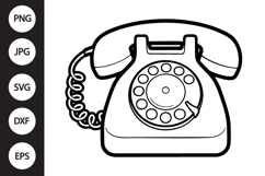 Retro Phone SVG Product Image 1