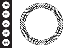 Rope Circle with Double Border SVG Product Image 1