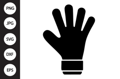 Goalkeeper Glove Silhouette SVG Product Image 1