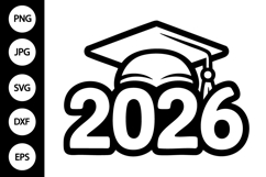 2026 Graduation SVG, Class of 2026 SVG Product Image 1