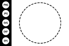 Circle Stitch Line SVG, Circle Line SVG Product Image 1
