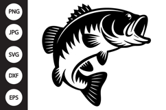 Bass Jumping SVG Product Image 1