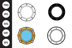 Ship Window SVG, Ship Window Clipart Product Image 1