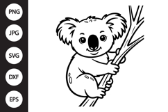 Koala Outline SVG, Coloring Page Product Image 1