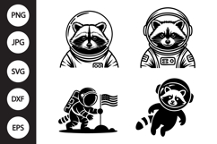 Astronaut Raccoon SVG, Astronaut Raccoon Clipart Product Image 1