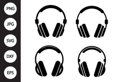 Headphone SVG, Headphone Clipart Product Image 1