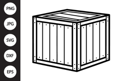 Wooden Packaging Box SVG Product Image 1