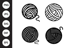 Yarn Ball SVG, Yarn Ball Clipart Product Image 1