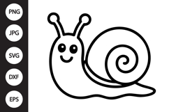Snail Outline SVG, Coloring Page Product Image 1