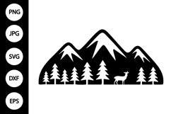 Mountain Forest SVG Product Image 1