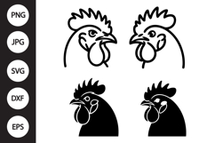 Rooster Head SVG, Rooster Head Clipart Product Image 1