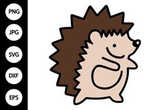 Hedgehog Clipart, Hedgehog SVG Product Image 1