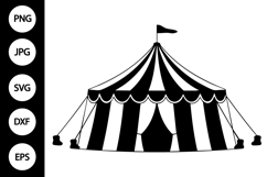 Silhouette Circus Tent SVG Product Image 1