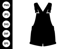 Silhouette Denim Overalls SVG Product Image 1