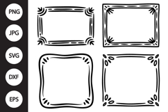 Rustic Hand Drawn Frame SVG, Rustic Hand Drawn Frame Clipart Product Image 1