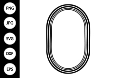 Oval Double Frame SVG Product Image 1