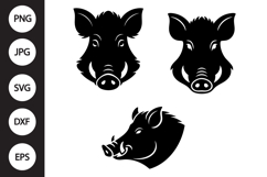 Wild Boar Head SVG, Wild Boar Head Clipart Product Image 1