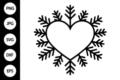 Snowflake Heart SVG Product Image 1