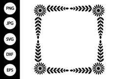 Floral Frame SVG Product Image 1