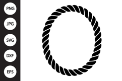 Rope Oval Frame SVG Product Image 1