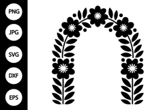 Arch Floral Frame SVG Product Image 1