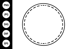 Circle Stitch Line SVG, Circle Line SVG Product Image 1