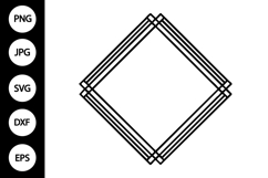 Rotated Square Frame SVG Product Image 1