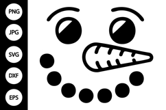 Snowman Face SVG Product Image 1