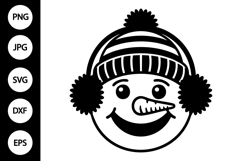 Snowman Face SVG Product Image 1